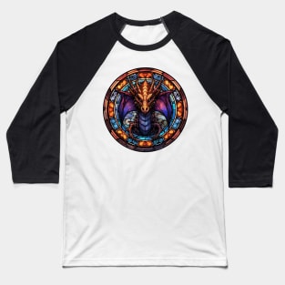 Stained Glass Dragon #5 Baseball T-Shirt